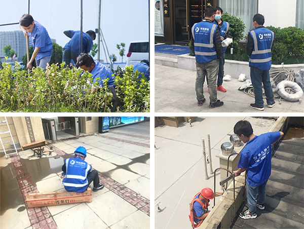 巩义市德丰香榭丽商场亮化工程施工现场