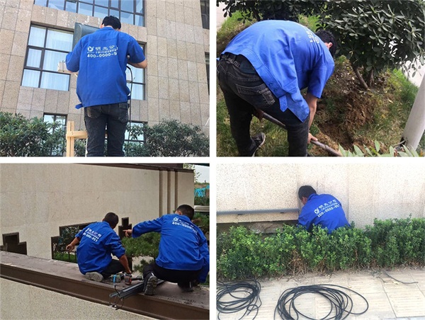 周口市万顺达广场亮化工程施工现场