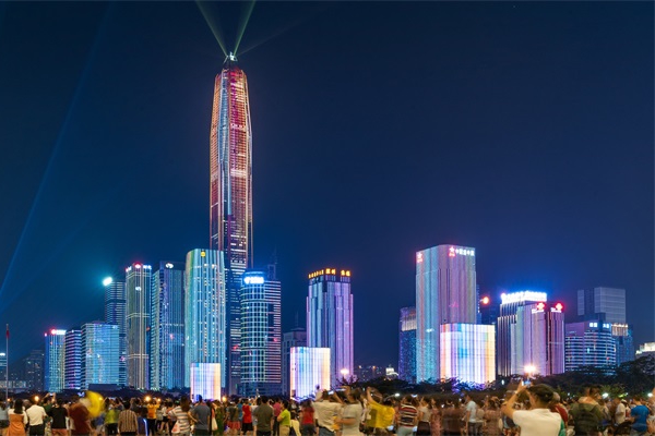 城市连栋灯光亮化