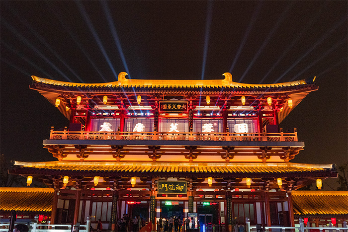 古建筑外墙灯光