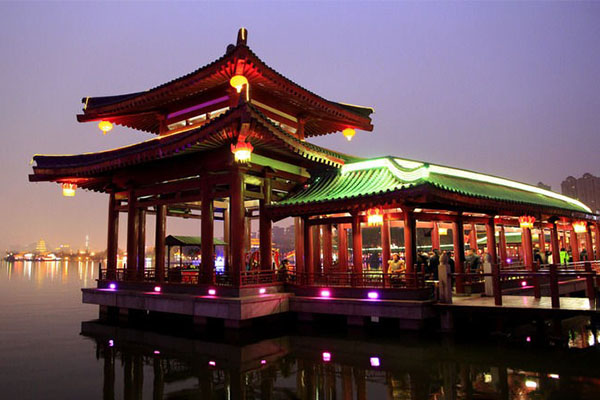 亭子夜景亮化-灯光造型艺术的代表