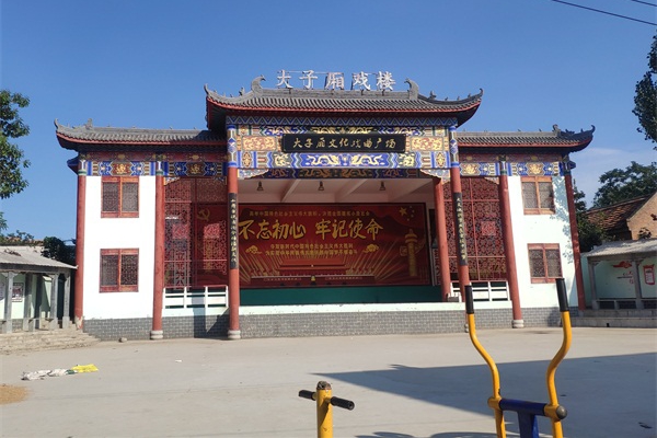 安阳市滑县大字厢戏楼古建筑亮化前效果
